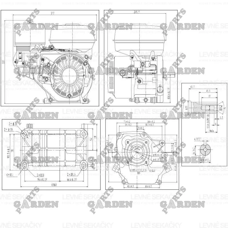 Motor Zongshen GB200 oska 20mm Olejový vzduchový filter